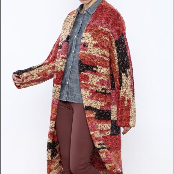 Free People On My Mind Long Line Open Front Cardigan- Size S - Picture 11 of 11